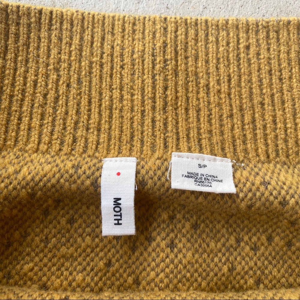 Moth Anthropologie Golden Pin Dot Sweater Skirt - Picture 3 of 4